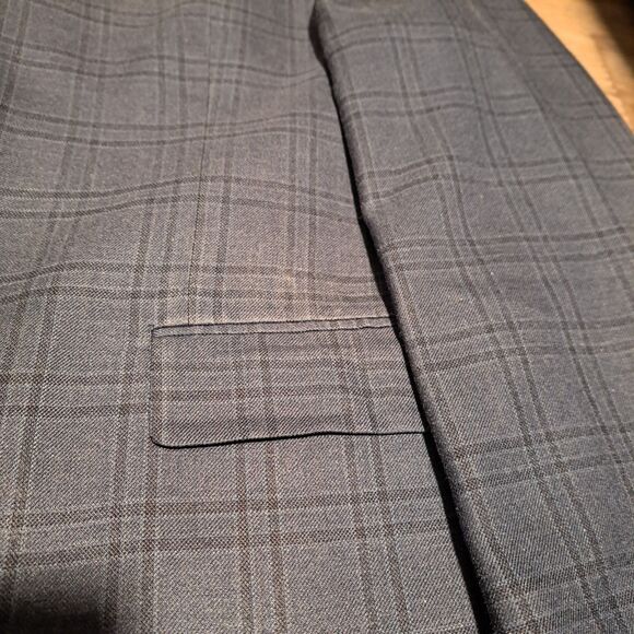 Ralph Ralph Lauren Size 48R Silk Wool Blend Blazer 2 Button Blue Plaid - Picture 8 of 16